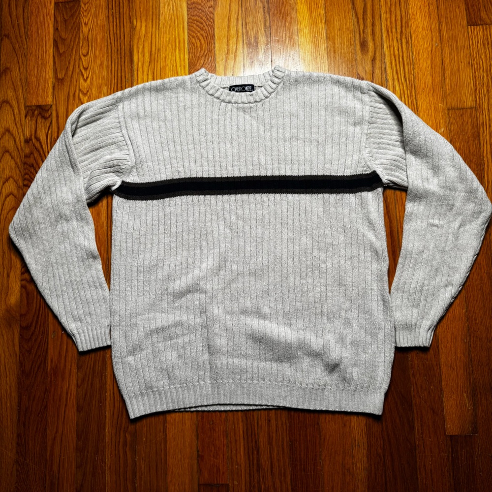 Cherokee single Stripe Ribbed Sweater
Men’s size M